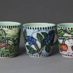 teacups (fruit: strawberry, blueberry, cherry)